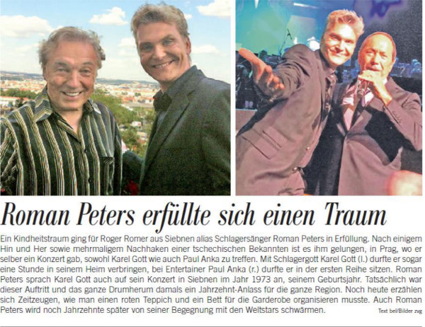 Karel Gott und Roman Peters Karel Gott und Roman Peters